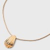 Shell Pendant Necklace - A New Day™ Gold: Cord Chain, Lobster Claw Clasp, 3" Extender, 60% Recycled Zinc - 4 of 4