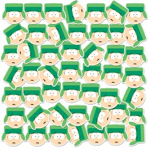 South Park Kyle Face 100ct Vinyl Large Deluxe Stickers Variety Pack - 1 of 4