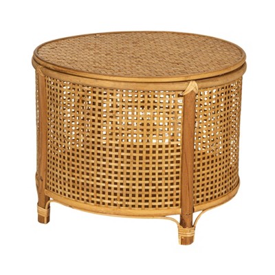 Storied Home 15" Round Accent Table Natural