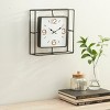 Olivia & May 12"X12" Metal Decorative Wall Clock Black - 2 of 4