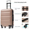 Lyngins 6-Piece Family Hardside Luggage Set – 12" +14" +16" +20" Carry on Luggage, 24" +28" Spinner Suitcases, ABS Lightweight Durable Build - 4 of 4