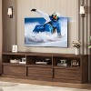 Mid Century Modern TV Stand for 65 70 75 Inch TVs, Industrial Entertainment Center with 3 Drawers & Open Shelves, Sturdy MDF, Vintage - 4 of 4