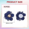 Unique Bargains Rhinestone Pearl Chiffon Flower for DIY Craft Wedding Party 10 Pcs - 2 of 4