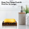 Aoibox Natural Wooden Soap Dish Soap Saver Holder for Bathroom, Biodegradable, Zero Waste, Plastic Free, Charcoal Color - 3 of 4