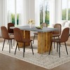 NicBex 5/7/9 PCS Gray MDF Dining Table Set with 4/6/8 Brown Chairs for Dining Meeting Room,Brown - 2 of 4
