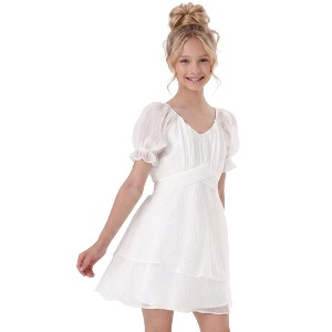 2Bunnies Girls' 8Y-14Y Tween Teen Pleated Textured Crinkle Chiffon ...