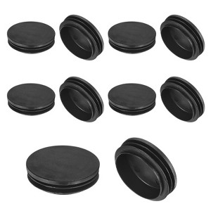 Unique Bargains Round Plastic Hole Plugs Patio Chairs Fences Metal Tubing Leg Cap Black - 1 of 4