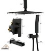 CASAINC 12'' Ceiling Mounted Shower System with Handheld Sprayer and Tub Faucet - 4 of 4