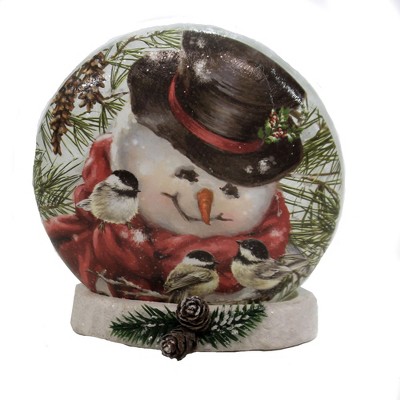 Stony Creek 5.25 In Joyful Snowman Orb W/base Lighted Christmas Novelty ...