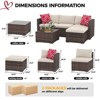 Patio Furniture Sets 5 Pieces, PE Wicker Modern Patio Conversation Set with Storage Cushions for Poolside, Deck, Balcony - 2 of 4