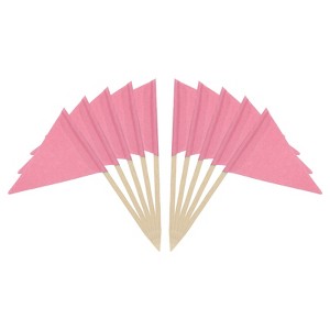 Unique Bargains Small Labeling Marking Cocktail Party Decor Flag Toothpick 100 Pcs - 1 of 4