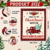 50'' x 60'' Christmas Throw Blanket This is My Christmas Movie Watching Blanket Plush Warm Black Red Movie Lover Gifts - 3 of 4