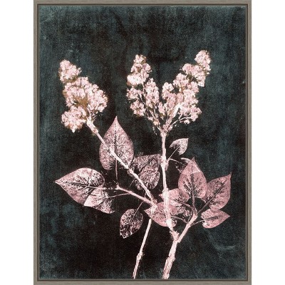Amanti Art Lilac 1 Blush Dark Green by Pernille Folcarelli Canvas Wall Art Print Framed 18 x 24-in.