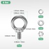 Unique Bargains Stainless Steel Durable Rust-Resistant Eyebolts with Nuts Washers Male Screw for Fastening 10 Pcs - 3 of 4