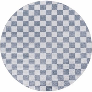 Hauteloom Alie Gray Checkered Washable Area Rug - 1 of 4