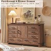 SinCiDo Farmhouse 8 Drawer Bedroom Dresser w/Adjustable Shelf, Thick Plank Design, Wood Closet Dresser for Bedroom, Living Room - 3 of 4