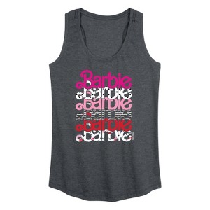 Women's - Barbie - Stacked Barbie Vday Graphic Racerback Tank - 1 of 4