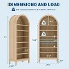 71" Arched Bookshelf,7-Tier Farmhouse Bookcase & Shoe Cabinet, Shoe Rack with Adjustable Shelves,Open Storage for Living Room, Home Office - 2 of 4