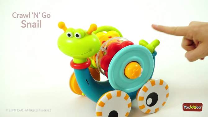 Yookidoo Crawl &#39;n Go Snail Baby Toy, 2 of 7, play video