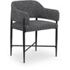 Meridina Furniture,Dame Black Fabric Upholstered Dining Chair, Set of 2 - 2 of 4