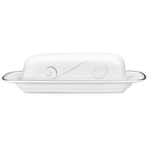 Noritake Platinum Wave Covered Butter - 1 of 3