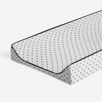 Bacati - Plus Quilted Muslin Changing Pad Cover Black