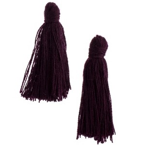 John Bead 1in Eggplant Cotton Tassels Ornament for DIY Crafts Party Decorations, 20pcs - 1 of 4