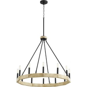 Quorum Lighting Alpine 12 - Light Chandelier in  Noir/Driftwood - 1 of 1