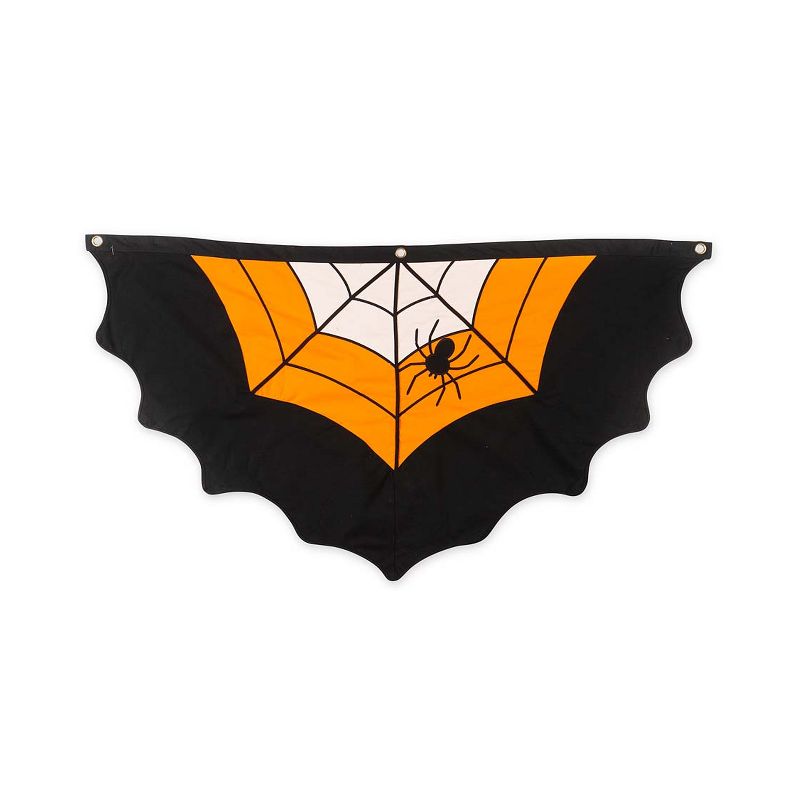 Large Halloween Spider Web Cotton Bunting, 1 of 2