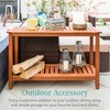 Best Choice Products 48in 2-Shelf Indoor Outdoor Wooden Console Table Multifunctional Buffet Bar Storage - image 2 of 4