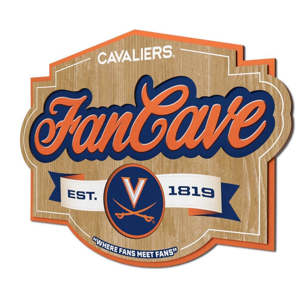 Photos - Coffee Table NCAA Virginia Cavaliers 3D Fan Cave Sign, Multi-Layered Wall Display, Offi