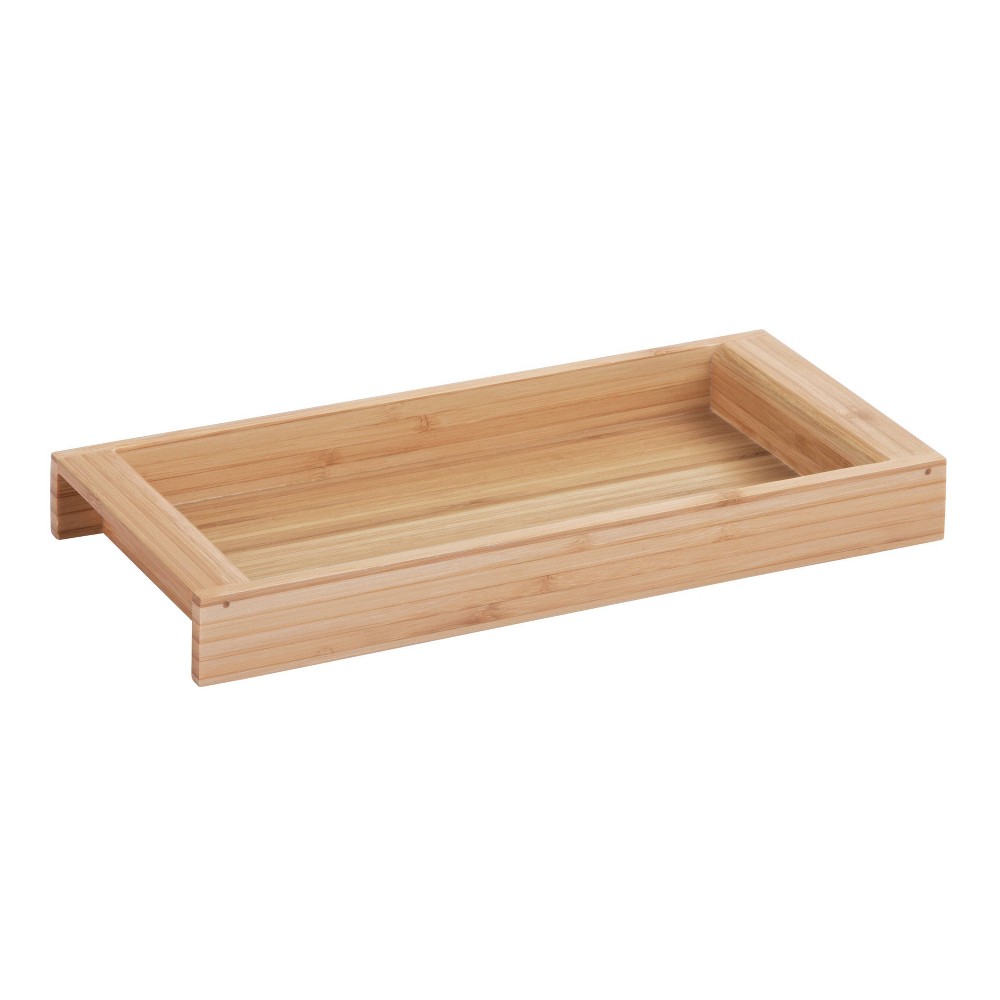 Photos - Other sanitary accessories iDESIGN Formbu Bamboo Vanity Storage Tray Organizer Natural Wood