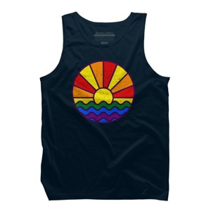 Design By Humans Summer LGBTQIA+ Pride Sunset Ocean By krobilad Tank Top - 1 of 2