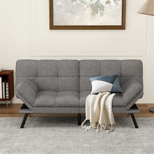 MUUEGM Multifunctional Upholstered Sofa Bed With Adjustable Armrests And Reclining Backs - 1 of 4