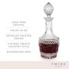 Twine Vintage Crystal Decanter - Cut Crystal Liquor Decanter for Wine, Dishwasher Safe Crystal, 26 Ounces - Set of 1 - 2 of 4