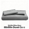 Angel Sar 100% Washed Cotton Duvet Cover Set, Twin Size Fade-Resistant Bedding with Pillow Sham, Natural - 3 of 4