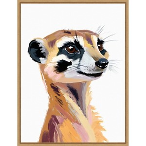 Amanti Art Meercat by Ohkimiko  Framed Canvas Wall Art - 1 of 4