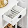 HOMCOM Coffee Bar Cabinet, Sideboard Buffet Cabinet, Kitchen Cabinet with 4 Drawers and Slatted Bottom Shelf for Kitchen, Living Room, White - 3 of 4