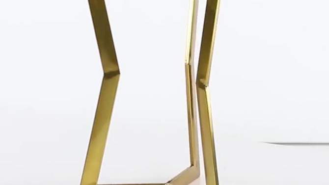 Contemporary Marble Accent Table Gold - Venus Williams Collection, 2 of 7, play video