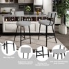 Height Bar Stools Set of 2/ Set of 4, Upholstered Counter Height Bar Chair with Round Seat - 4 of 4