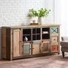 Sideboard Buffet Cabinet With Open Shelves, Bohemian Style Kitchen Storage Cabinet For Living Room, Bedroom, Dining Room 75.75” Lx15.5” Wx35.25” H - 2 of 4