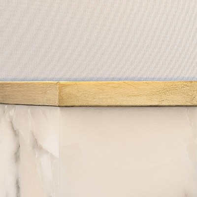 Mindy White Alabaster Table Lamp with Gold Accents