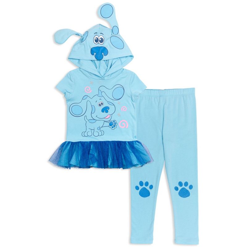 Blue's Clues & You! Girls Cosplay Costume T-Shirt Dress and Leggings Little Kid, 1 of 8