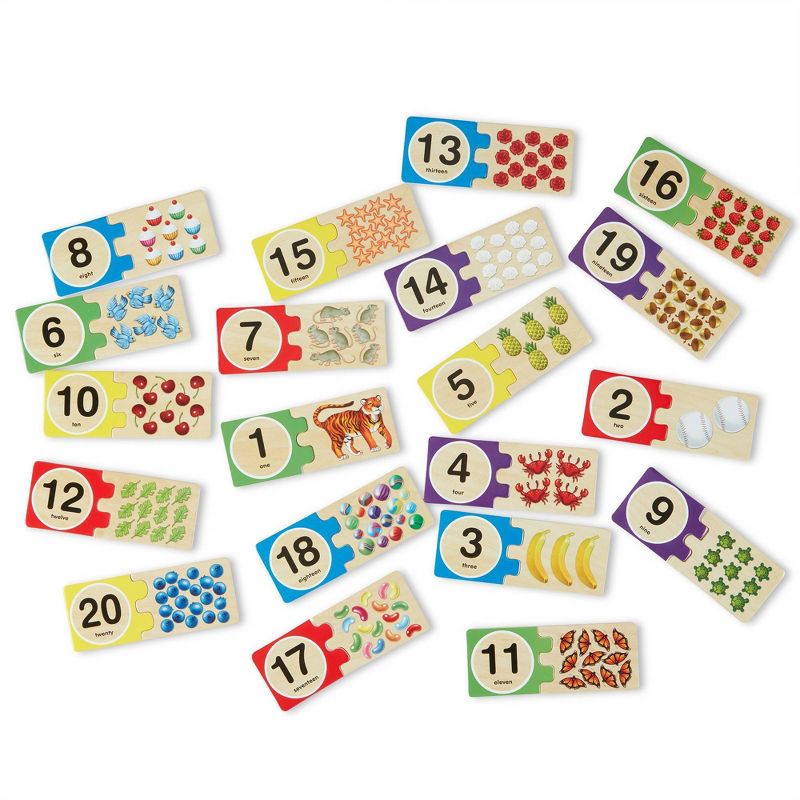 Melissa &#38; Doug Self-Correcting Wooden Number Puzzles With Storage Box 40pc, 5 of 11