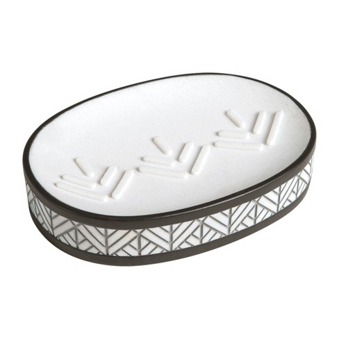 Frosty Glass Soap Dish Bathroom Tumbler White - Allure Home Creations :  Target