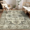 Entryway Runner Rug, Washable Ultra-Thin Non-Slip Vintage Farmhouse Accent Carpet, Indoor Floor Mat for Hallway,Kitchen,Bathroom,Laundry - 2 of 4