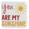 4.0 Inch Sunshine Text Coaster Set/4 Everyday Coasters - 3 of 4