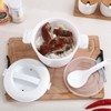 Itopfox Microwave Rice Cooker with Steamer Basket, Lid & Locking Clip for Cooking Rice, Vegetables, Soup & More in Microwave, Reusable & Food Safe - 2 of 4