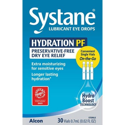 Systane Hydration PF Lubricant Eye Drops Vials - 30ct