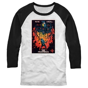 Men's Stranger Things Retro Piggyback Poster Baseball Tee - 1 of 3